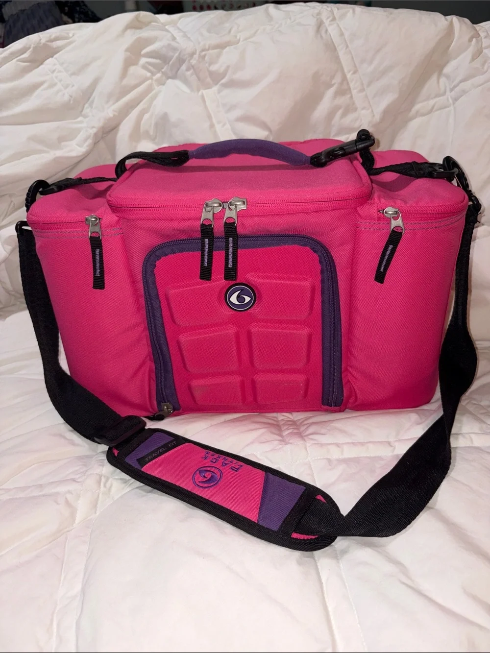 Six Pack Fitness Innovator Insulated Cooler Bag Black Meal Prep Management